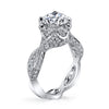 18K White Gold Diamond Engagement Ring