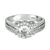 18K White Gold Diamond Engagement Ring