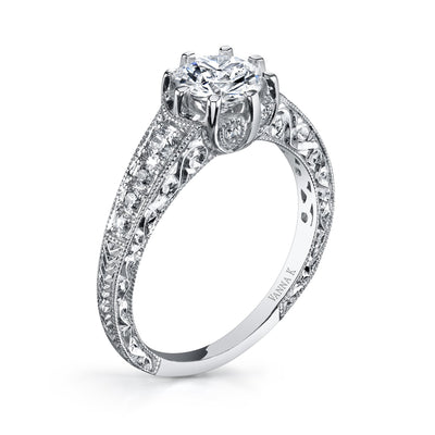 18K White Gold Diamond Engagement Ring