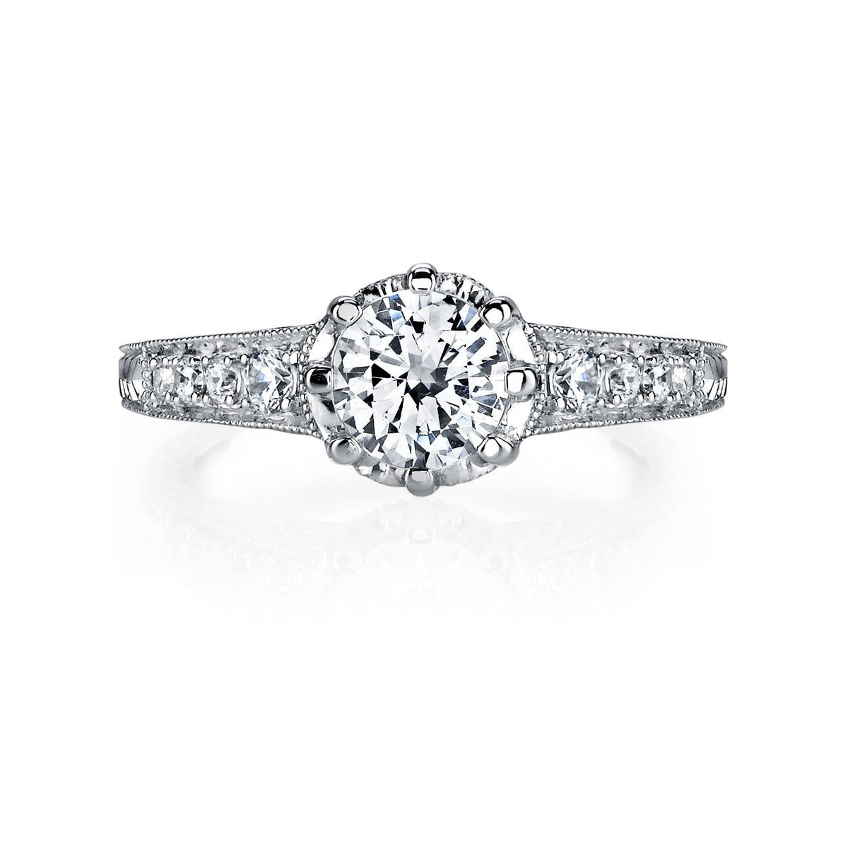 18K White Gold Diamond Engagement Ring