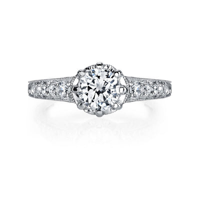 18K White Gold Diamond Engagement Ring