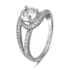 18K White Gold Diamond Engagement Ring