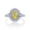 18K YELLOW DIAMOND OVAL ENGAGEMENT RING