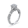 18K White Gold Diamond Engagement Ring