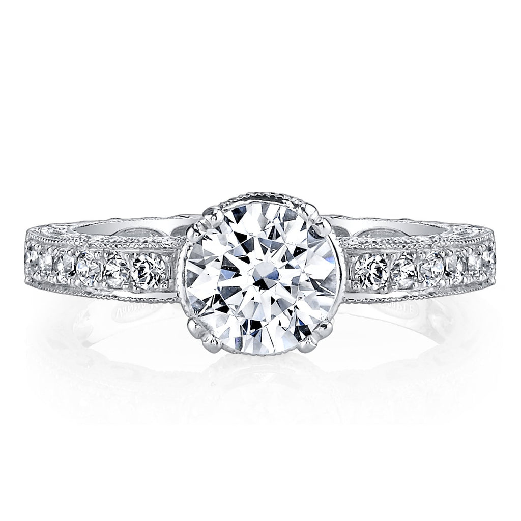 18K White Gold Diamond Engagement Ring
