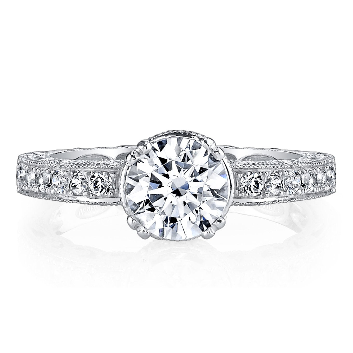 18K White Gold Diamond Engagement Ring