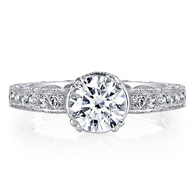 18K White Gold Diamond Engagement Ring