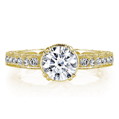 18K YELLOW GOLD DIAMOND ENGAGEMENT RING