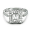 18K White Gold Diamond Engagement Ring