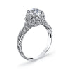 18K White Gold Diamond Engagement Ring