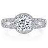 18K White Gold Diamond Engagement Ring