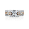 18K Two Tone Diamond Engagement Ring