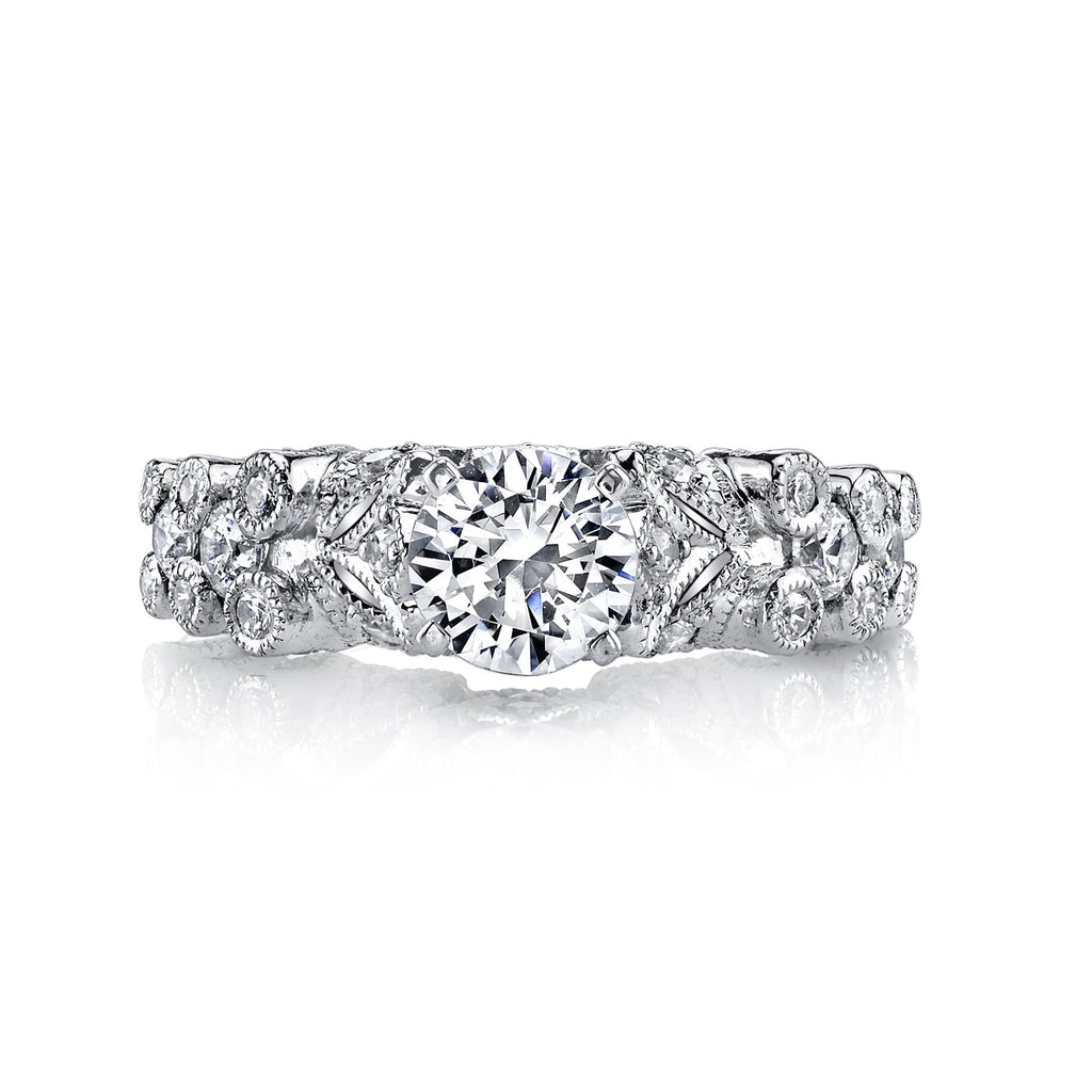 18K White Gold Diamond Engagement Ring