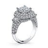 18K White Gold Halo Diamond Engagement Ring