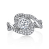 18K White Old Diamond Engagement Ring