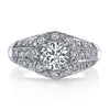 18K White Gold Halo Diamond Engagement Ring