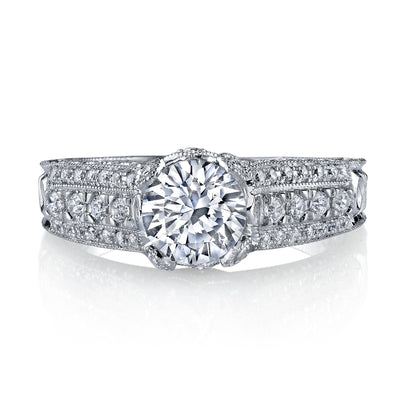 18K White Gold Diamond Engagement Ring