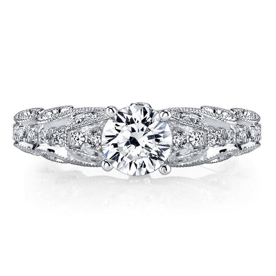 18K White Gold Diamond Engagement Ring