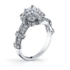 18K White Gold Halo Diamond Engagement Ring