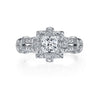 18K White Gold Halo Diamond Engagement Ring