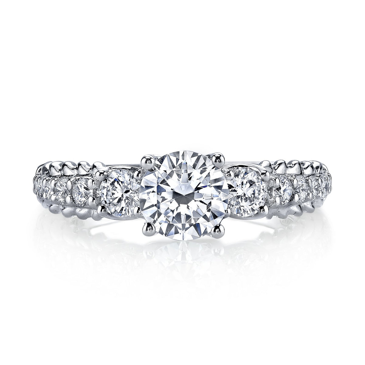 18K White Gold Diamond Engagement Ring