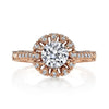 18K Rose Gold Signature Crown Diamond Engagement Ring