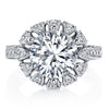 18K White Gold Signature Crown Diamond Engagement Ring