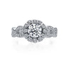 18K White Gold Signature Crown Diamond Engagement Ring