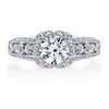 18K White Gold Diamond Engagement Ring