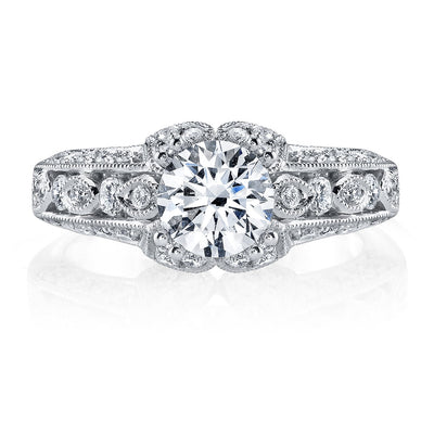 18K White Gold Diamond Engagement Ring