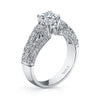 18K White Gold Diamond Engagement Ring