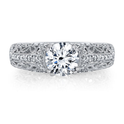 18K White Gold Diamond Engagement Ring