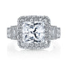 18K White Gold Halo Diamond Engagement Ring