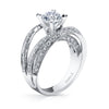 18K White Gold Diamond Engagement Ring