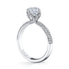 18K White Gold Diamond Engagement Ring