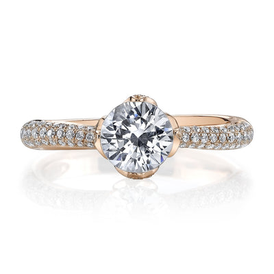18K Rose Gold Diamond Engagement Ring