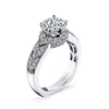 18K White Gold Diamond Engagement Ring