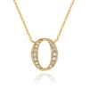 14K YELLOW GOLD ARMENIAN INITIAL DIAMOND NECKLACE