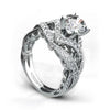 18K White Gold Diamond Engagement Ring