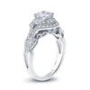 18K White Gold Halo Diamond Engagement Ring