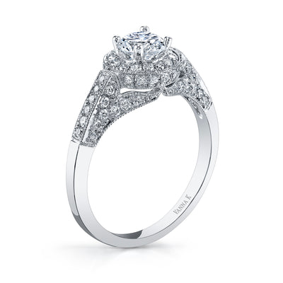 Vintage Inspired Diamond Pave Set Solea Ring Style 18M00107RCZ
