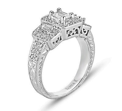 Hand Engraved Perfect Profile diamond ring style 18MR3861DCZ