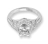 Vintage Inspired Diamond Pave Set Solea Ring Style 18MR3875DCZ