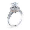 Vintage Inspired Diamond Pave Set Solea Ring Style 18RM13621DCZ