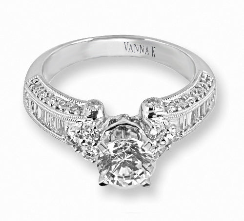 Vintage Inspired Diamond Pave Set Solea Ring Style 18RM25321DCZ