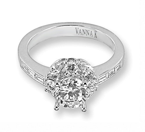 Ultra Lux Cascade Bridal Ring Style 18RO1861DCZ