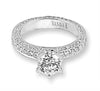 Vintage Inspired Diamond Pave Set Solea Ring Style 18RO2141DCZ