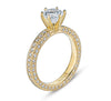 Vintage Inspired Diamond Pave Set Solea Ring Style 18RO2141YDCZ