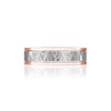 14K PINK/WHITE GOLD HAMMERED 6MM WEDDING BAND