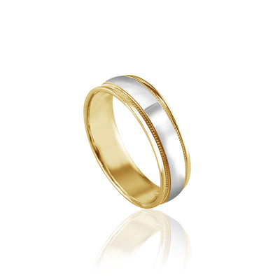 14K YWG MILG/DOME/POLISH 6.6MM WEDDING BAND